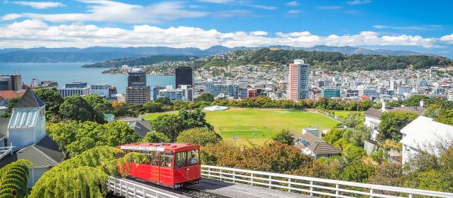 Cable car i Wellington.